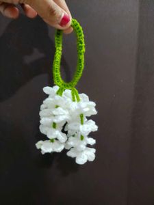 Handmade crochet mogra hair tie