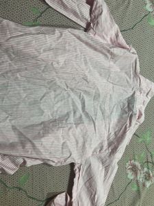 Pink Striped Button-Up Shirt