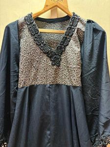 Elegant Black Satin abaya