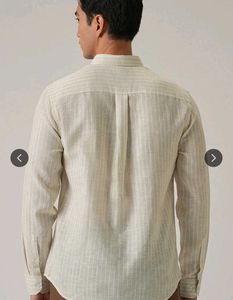 Men's LINEN Striped Shirt