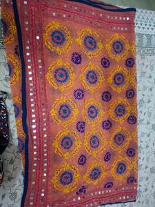 Embroidered Dupatta with Mirror Work