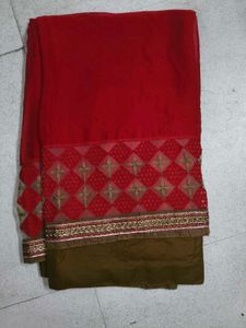 Elegant Red Saree