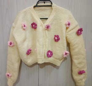 Floral Crochet Cardigan