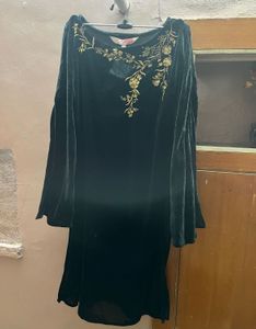 Black Velvet Kurta with pant