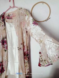 Floral Kimono Robe &amp; Slip Set
