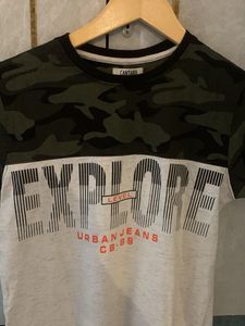Men's Camo & Text Graphic T-Shirt