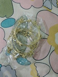 Golden Traditional Bangles Set
