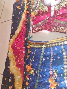 Vintage Indian Embroidered Lehenga Set