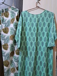 Turquoise Kurti Pant Set 🩵