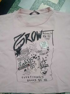 Graphic Print Pink T-Shirt