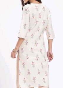 Stylish Printed V- Neck straight Kurta for Women