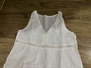 White Cotton Midi Dress