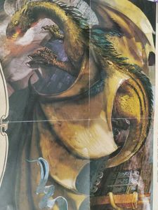 RARE HARRY POTTER Dragon Illustration Poster