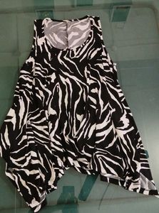 Zebra Print Sleeveless Tank