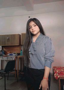 Striped Bow Neck shirt