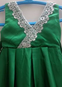 Emerald Green Embellished Gown