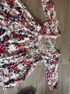 Boho Floral Print Top