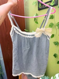 pinteresty vintage lace bow babydoll top🧚🏼‍♀️