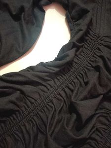 Stylish Black Mini Dress with Drawstring Detail