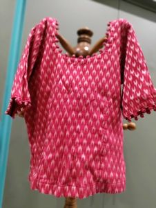 Pink Ikat Print Blouse