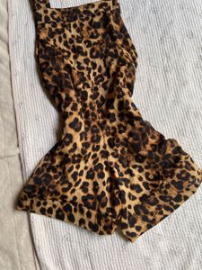 Leopard Print Halter Neck Jumpsuit
