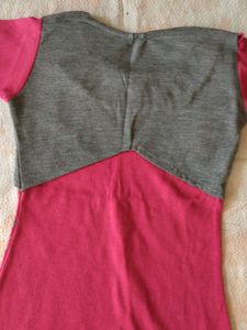 Cute Pink &amp; Grey Toddler Dress