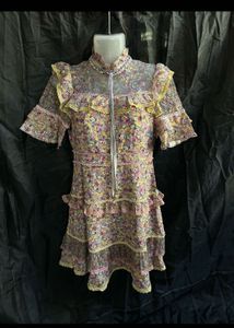 Floral Ruffle Mini Dress