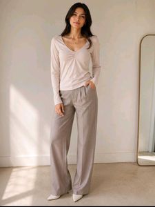 Elegant Ruched V-Neck Top