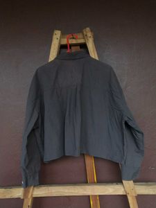 Crop Button-Down Shirt
