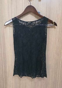 Elegant Black Lace Sleeveless Top