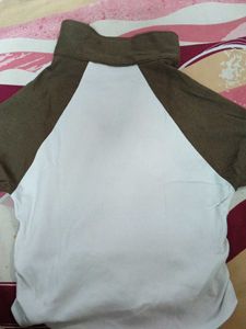 Zip Neck Ribbed Top