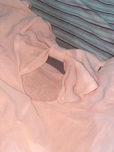 Y2K Light Pink Batwing Sleeve Top