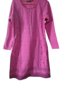 Pink Embroidered Kurta