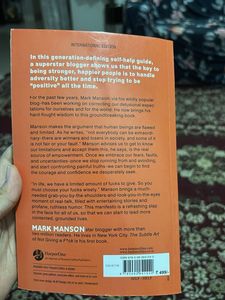 The Subtle Art of Not Giving a F*ck Book
