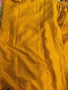 Stunning Mustard Embroidered Kurta Set