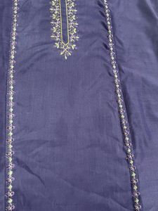 Purple Cotton Kurta Set