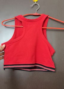 Red Crop Tank Top