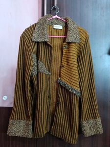 Unique Striped Textured Cardigan