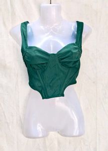 776. Emerald Green Corset Top