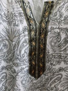 White Elegant Printed Kurti With Dupatta