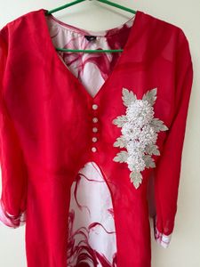 Red Georgette Kurti