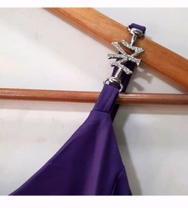 SHEIN Purple Ruched Dress