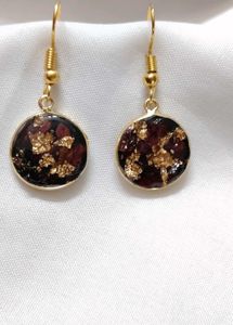 Resin Elegant Gold Necklace &amp; Earring Set
