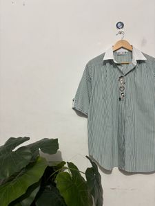 Striped Shirt with Embroidery Detail