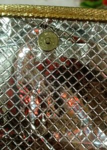 Y2k Korean Glamorous Gold Clutch Authentic Orginal