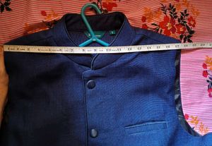 Royal Blue Ethnic Jacket / waist coat wool blend