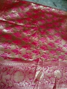 Vibrant Pink Banarasi Silk Saree