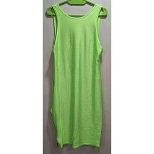 Neon Green A-Line Backless Dress