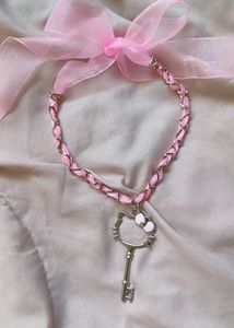 Cute Hello Kitty Key Pendant Necklace