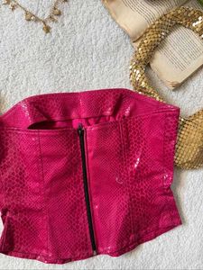 Hot Pink Corset Style Blouse